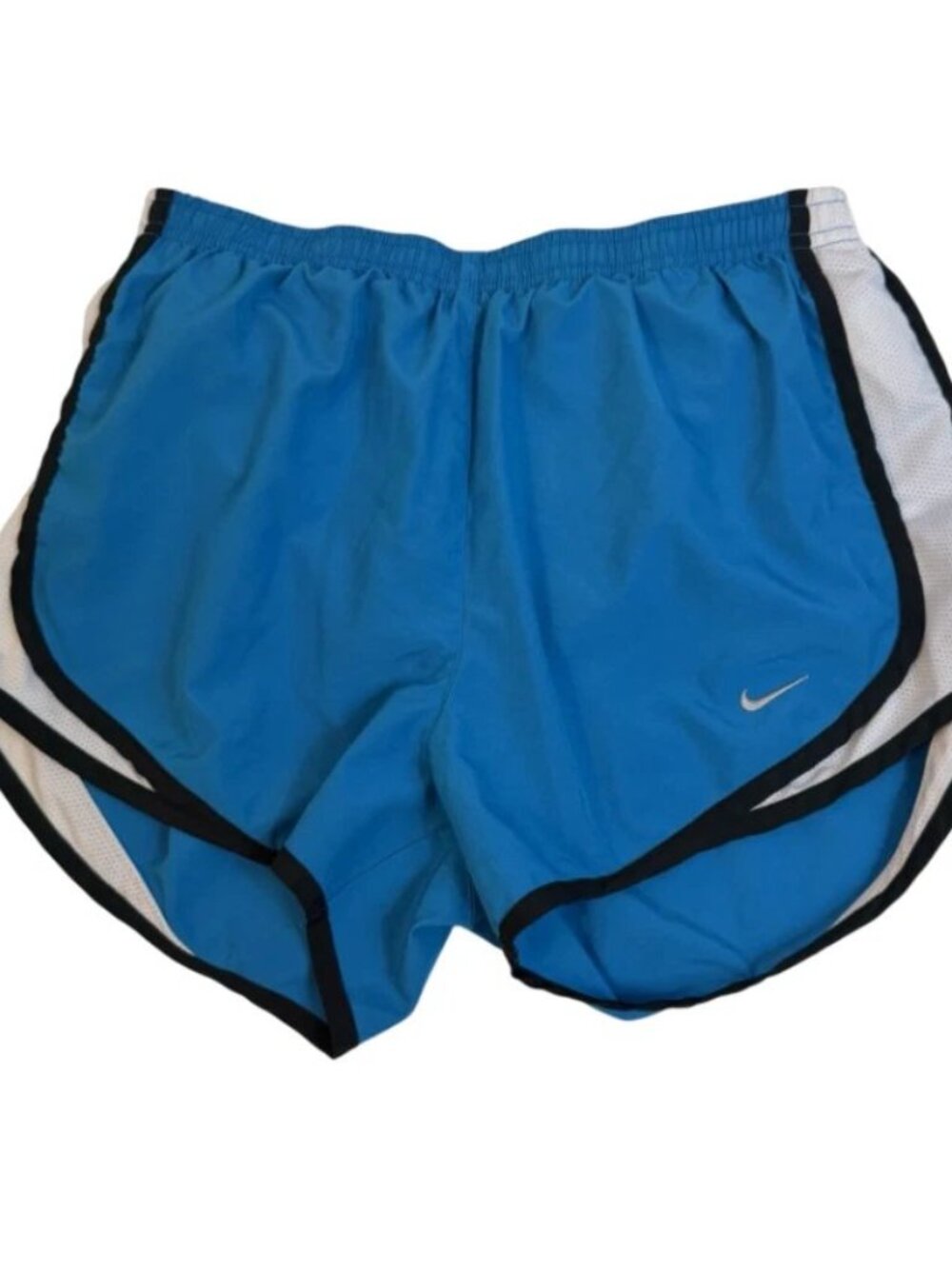 Nike Dri-Fit Tempo Womens Blue Black White Athletic Running Shorts Size Small